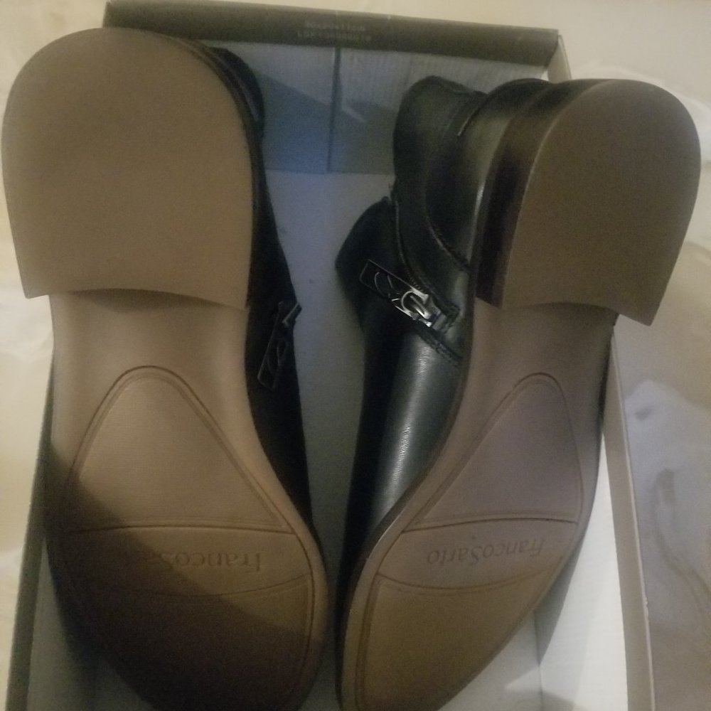 Franco Sarto Black Leather Ankle Boots - Picture 6 of 6